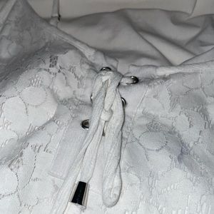 lace front tie up dress